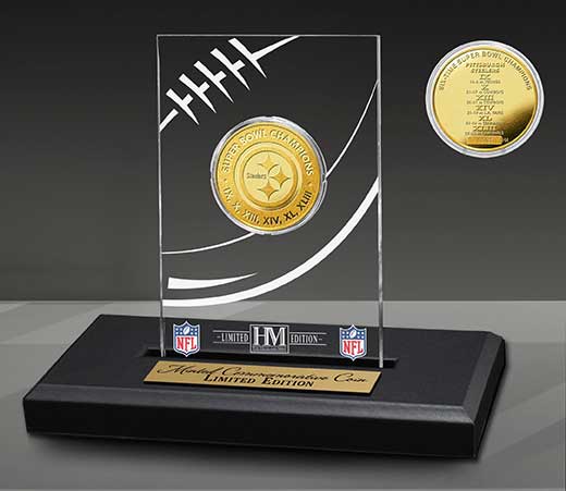 Pittsburgh Steelers Super Bowl Champion Coin Acrylic Display
