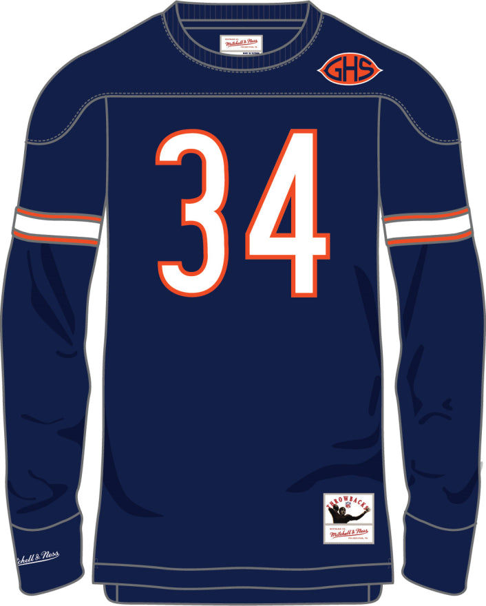 Bears Walter Payton Mitchell & Ness Name & Number Long Sleeve T-Shirt 1983