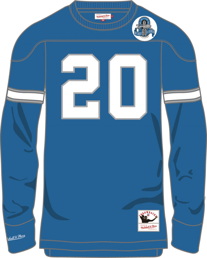 Lions Barry Sanders Mitchell & Ness Name & Number Long Sleeve T-Shirt 1995