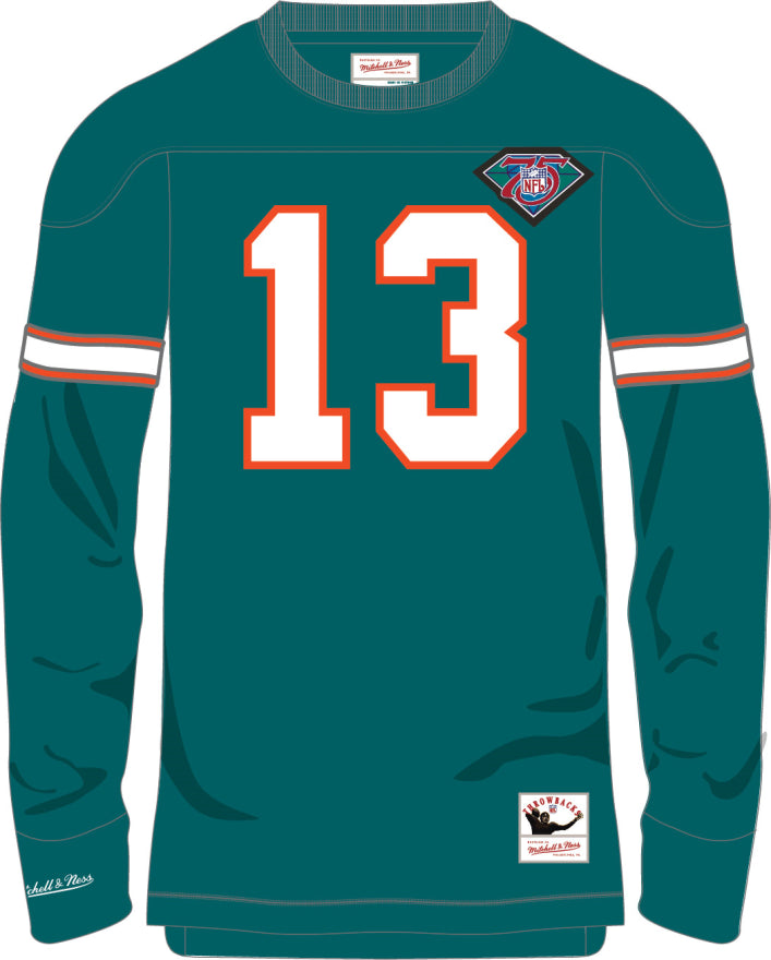 Dolphins Dan Marino Mitchell & Ness Name & Number Long Sleeve T-Shirt 1994