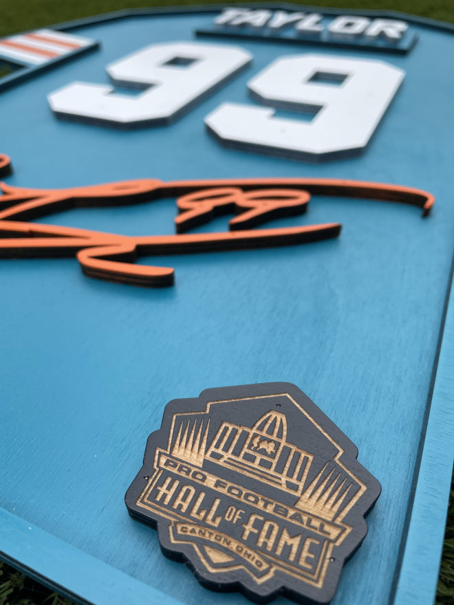 Jason Taylor Wood Jersey 3D Sign - DS