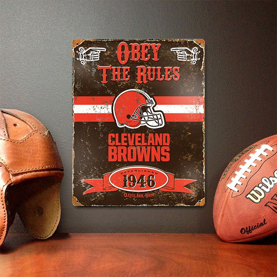 Browns Vintage Sign Pro Football Hall of Fame