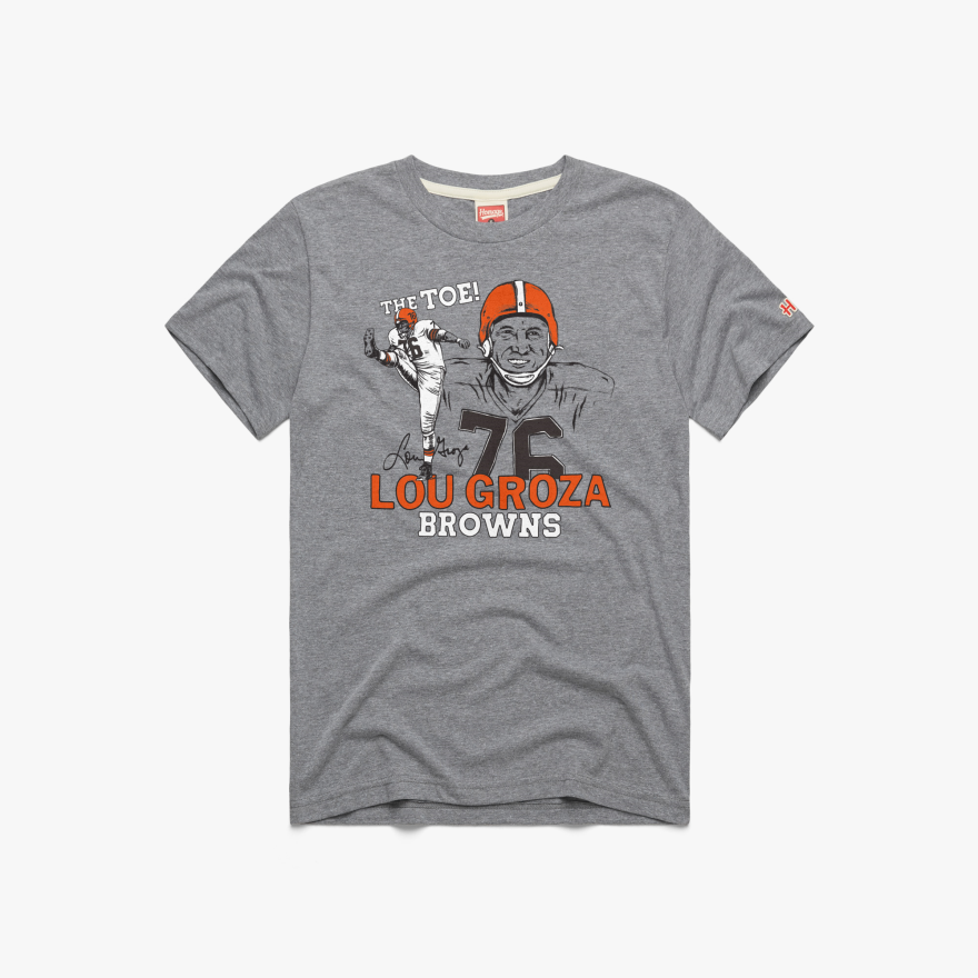 Browns Lou Groza Signature Homage T-Shirt Pro Football Hall of Fame