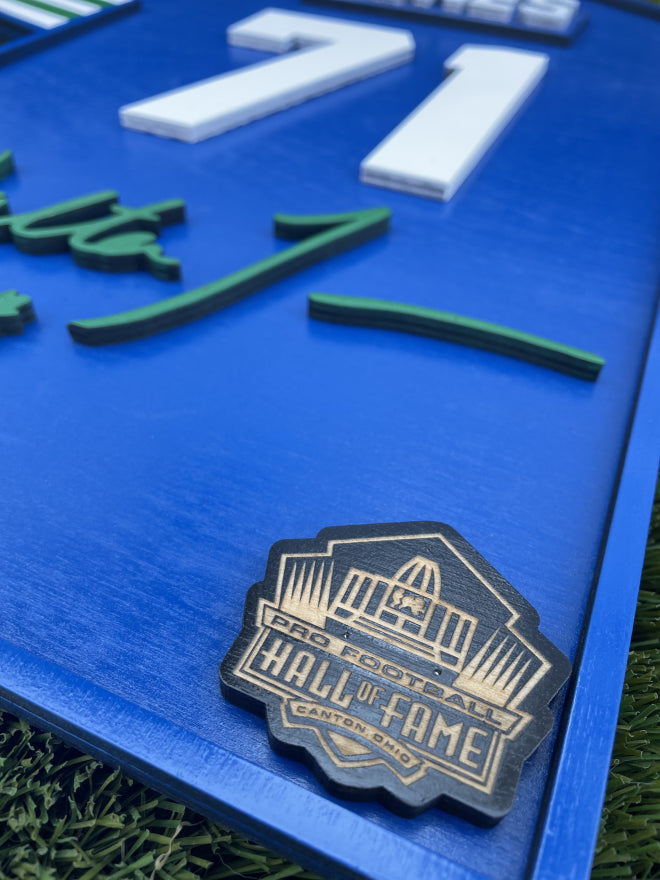 Walter Jones Wood Jersey 3D Sign - DS