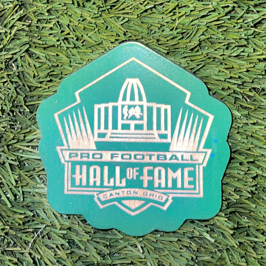 Hall of Fame Logo Black Wood Magnet