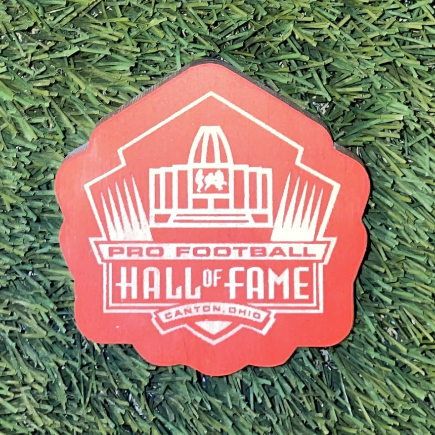 Hall of Fame Logo Black Wood Magnet