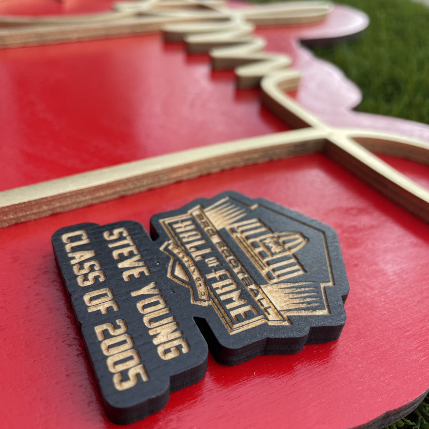 Steve Young 3D Signature Color Wall Sign - DS