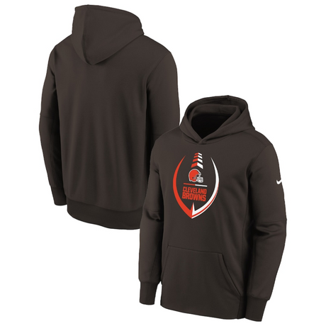 Browns Youth Nike Icon Performance Pullover Sweatshirt