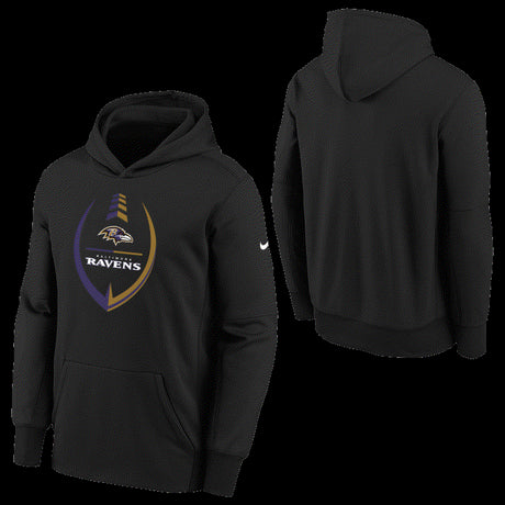 Ravens Youth Nike Icon Performance Pullover Hoodie