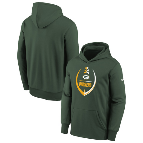 Packers Youth Nike Icon Performance Pullover Sweatshirt
