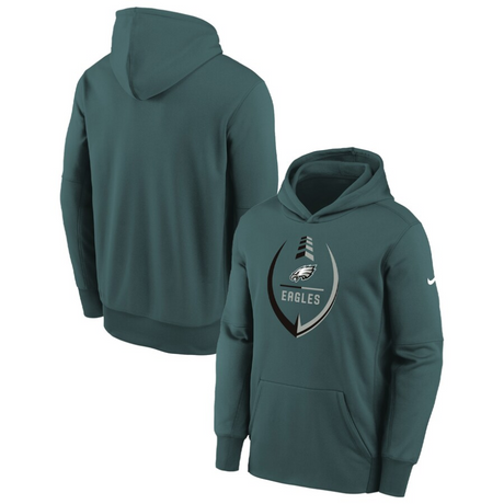 Eagles Youth Nike Icon Performance Pullover Sweatshirt