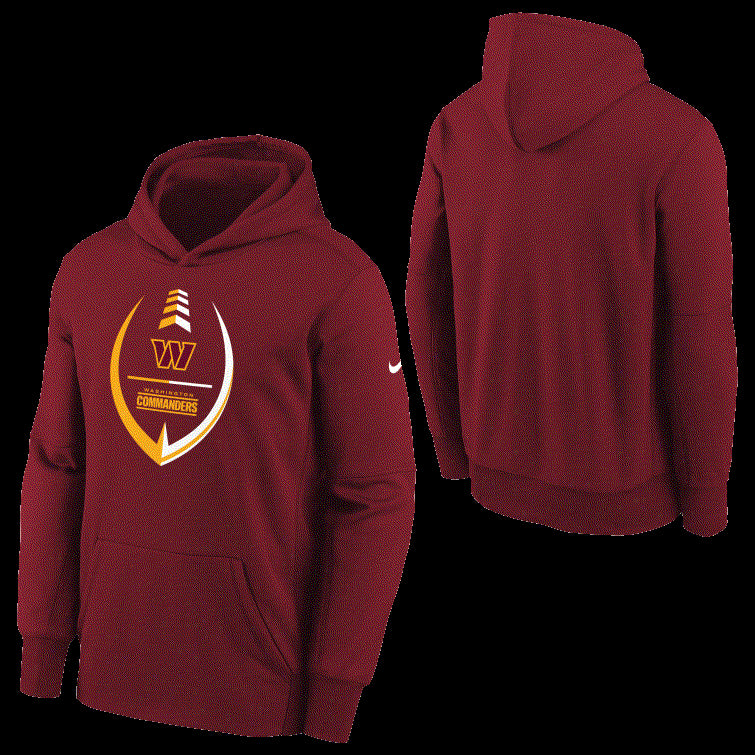 Commanders Youth Nike Icon Performance Pullover Sweatshirt