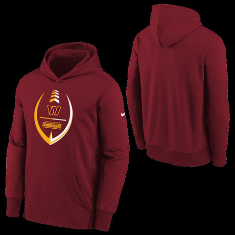 Commanders Youth Nike Icon Performance Pullover Sweatshirt