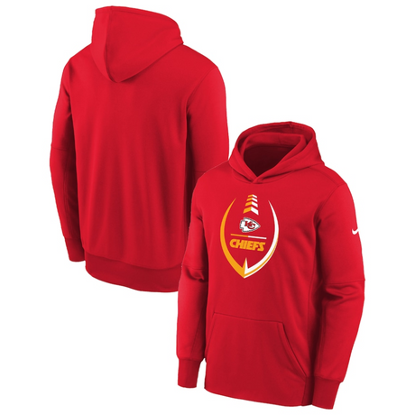 Chiefs Youth Nike Icon Performance Pullover Sweatshirt
