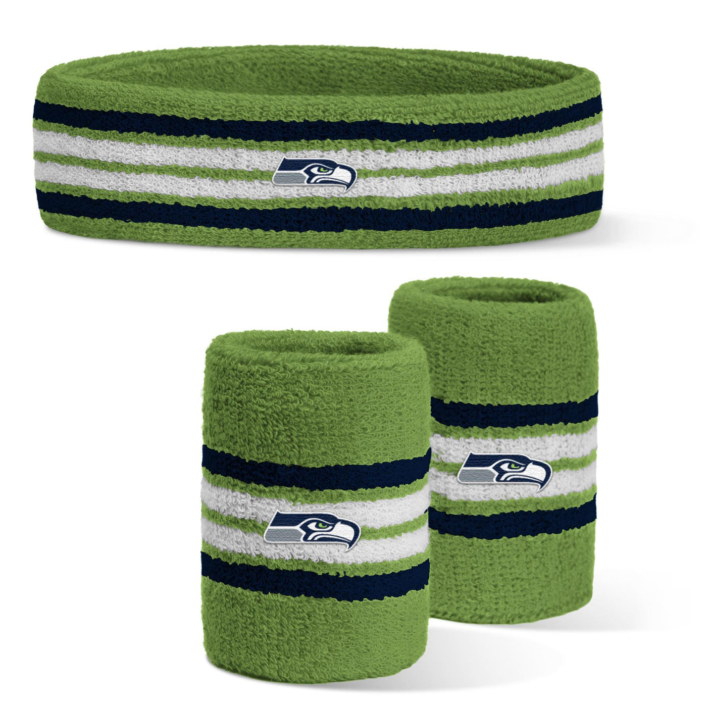 Seahawks 2025 Headband and Wristband 3-Piece Combo