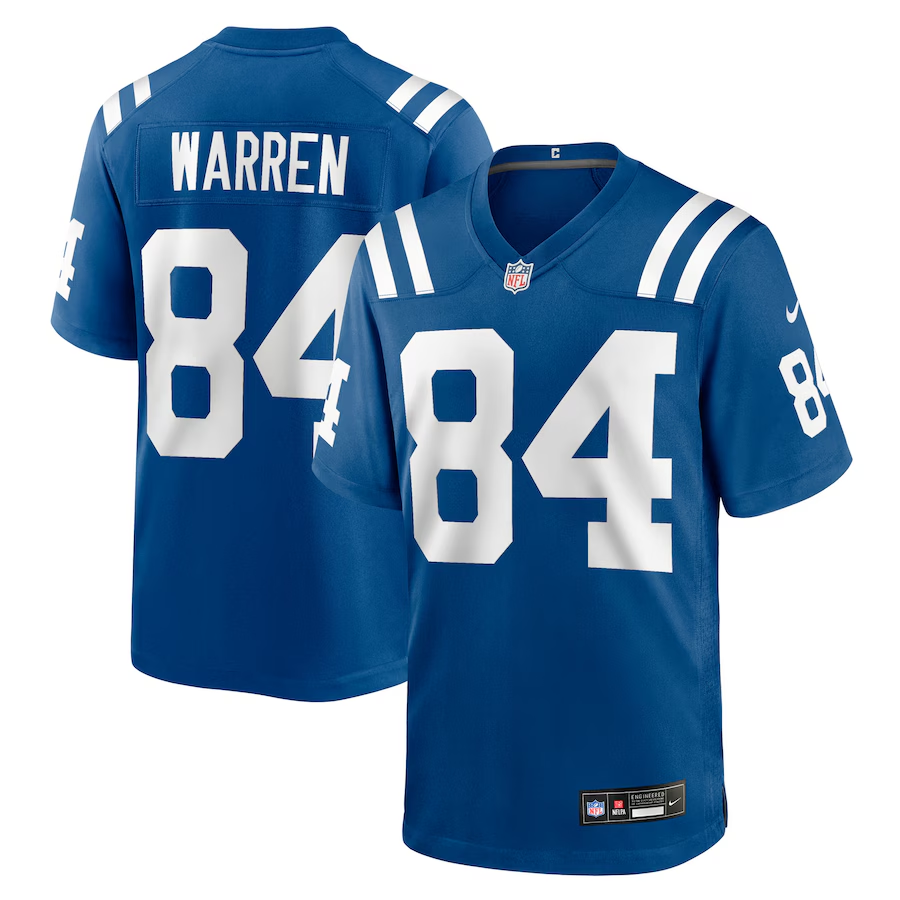 Colts Tyler Warren Nike Men's Blue Game Jersey