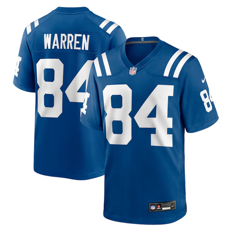 Colts Tyler Warren Nike Men's Blue Game Jersey