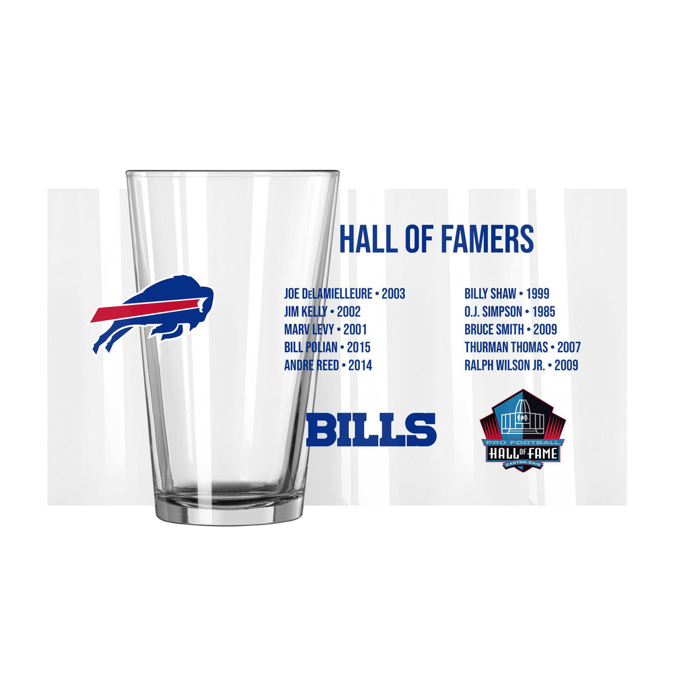 Bills Hall of Famer Pint Glass