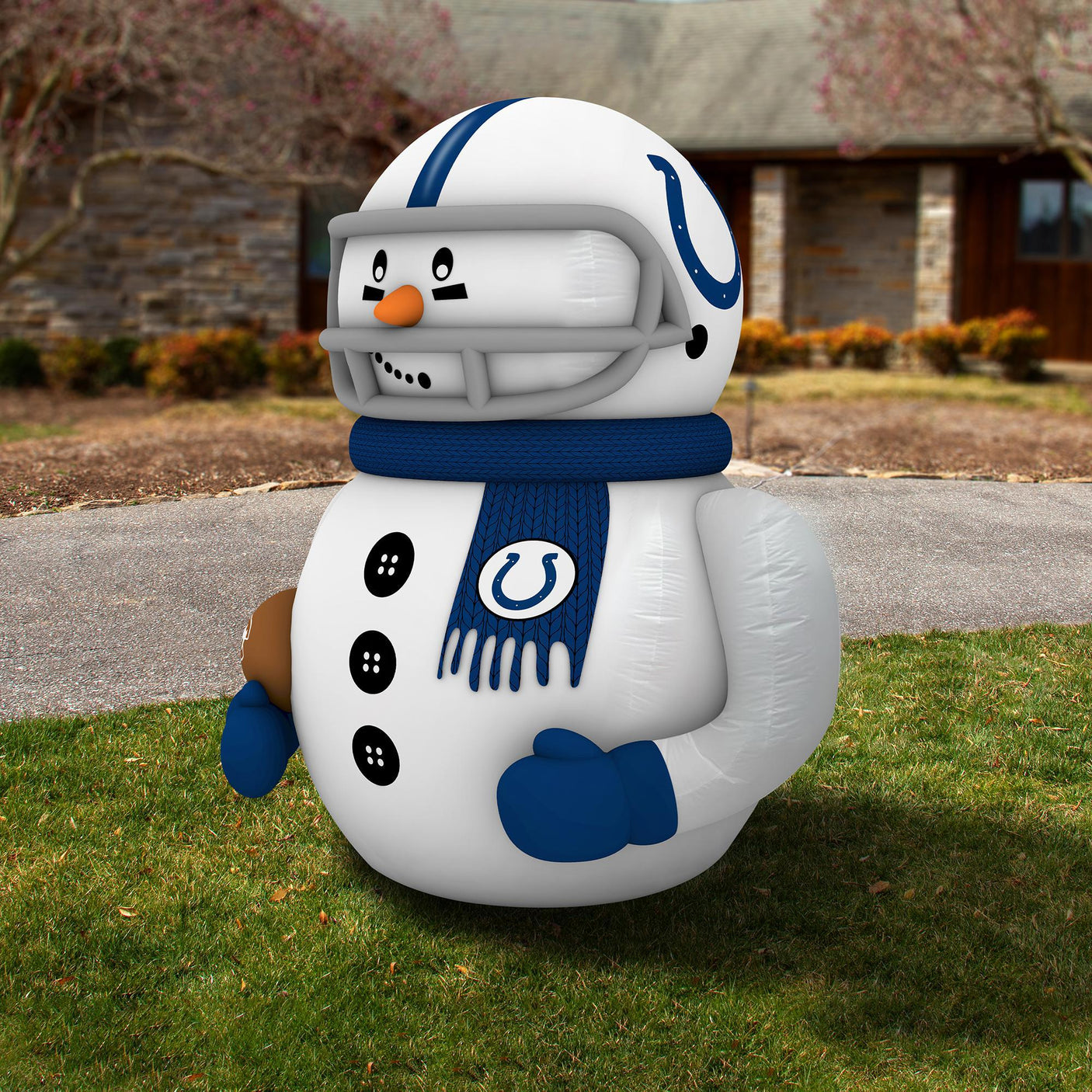 Colts Team Pride Inflatable Snowman Player