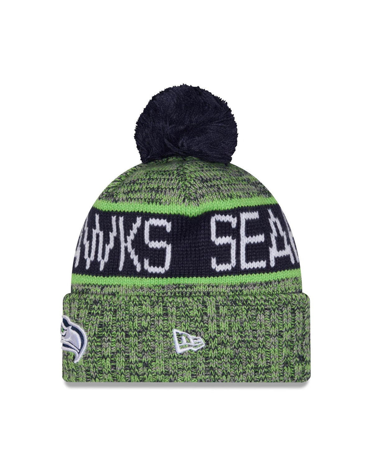 Seahawks 2026 New Era Men's Green Tri-Color Knit Pro Football Hall of Fame