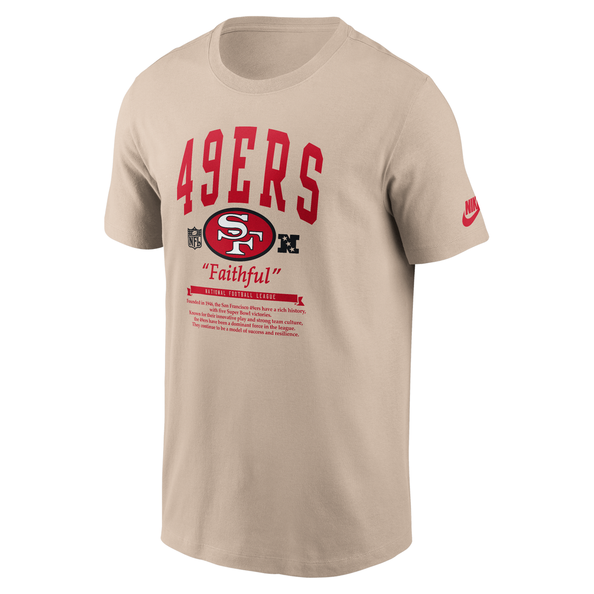 49ers 2026 Nike Men's Rewind 2-Hit Essential T-Shirt Pro Football Hall of Fame