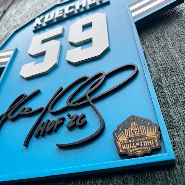 Luke Kuechly Class of 2026 Wood Jersey 3D Sign - DS