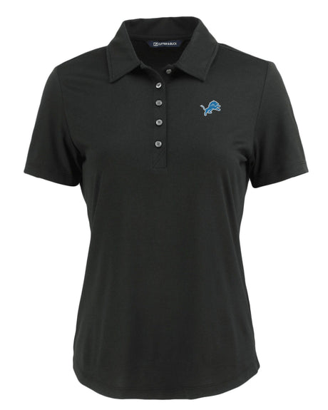 Lions Cutter and Buck Women's Black Coastline Epic Comfort Eco Polo