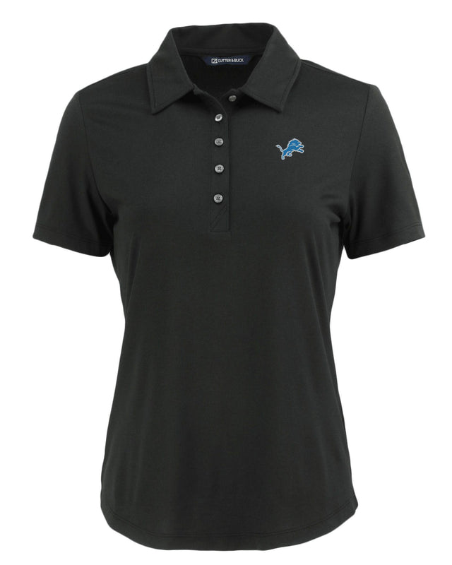 Lions Cutter and Buck Women's Black Coastline Epic Comfort Eco Polo