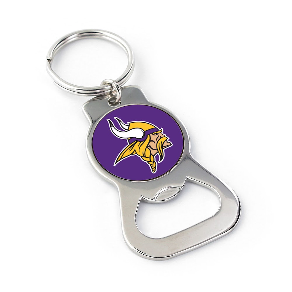 Vikings Silver Bottle Opener Keychain