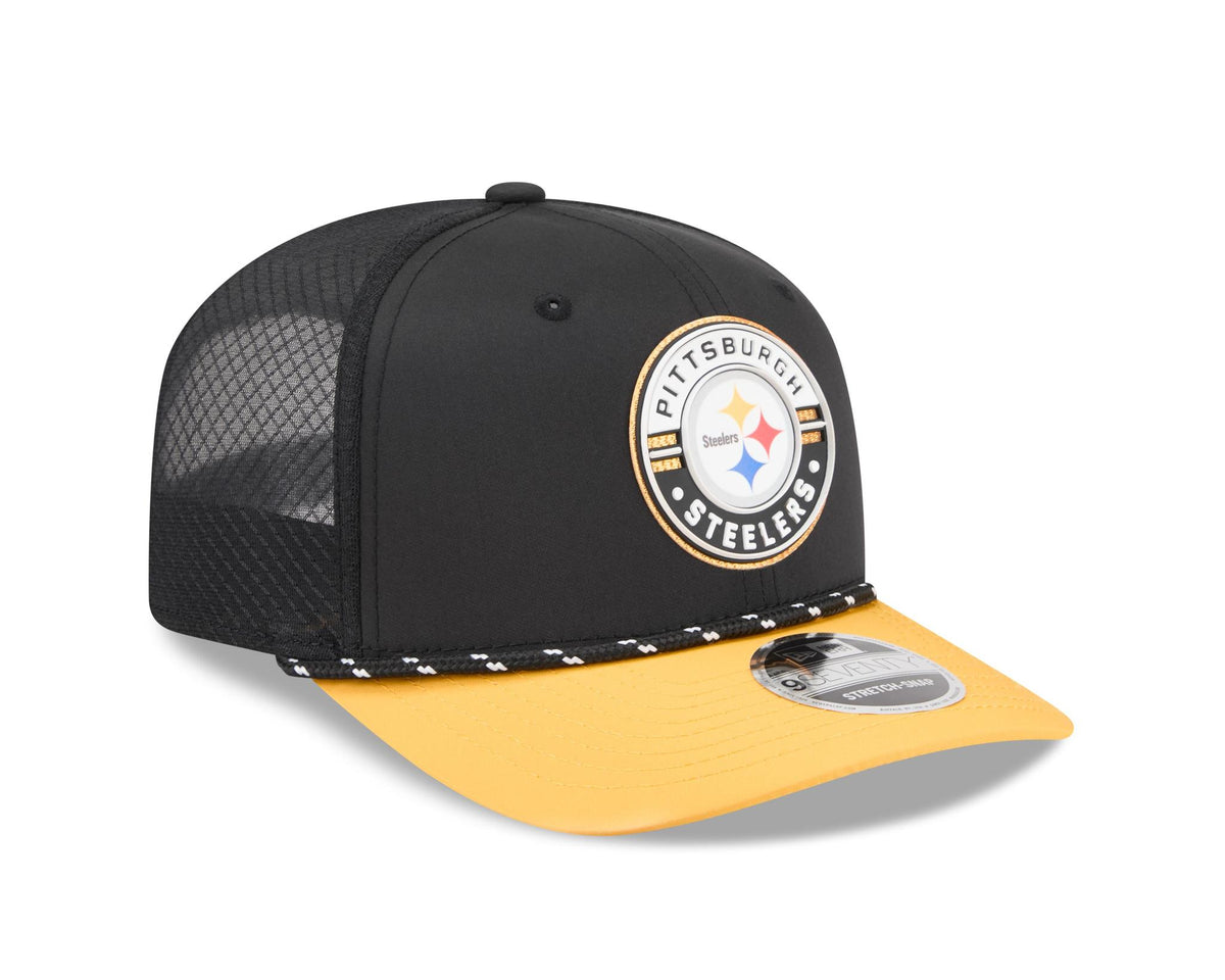 Steelers 2026 New Era Men's 9SEVENTY Stretch Snap Two-Tone Hat Pro Football Hall of Fame