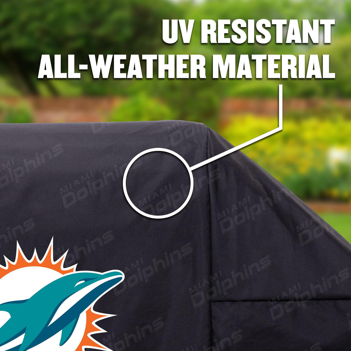 Dolphins Heavy Duty Grill Cover