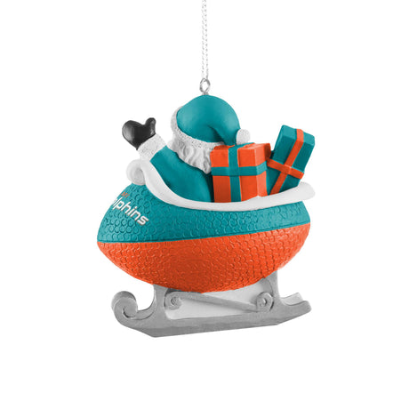 Dolphins Football Sleigh Ornament