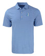 Lions Cutter and Buck Men's Blue Forge Eco Double Stripe Recycled Polo