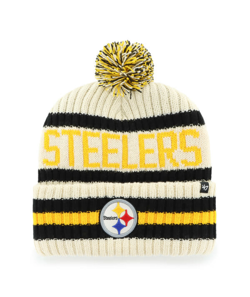 Steelers 2025 '47 Brand Men's Natural Bering Cuff Knit