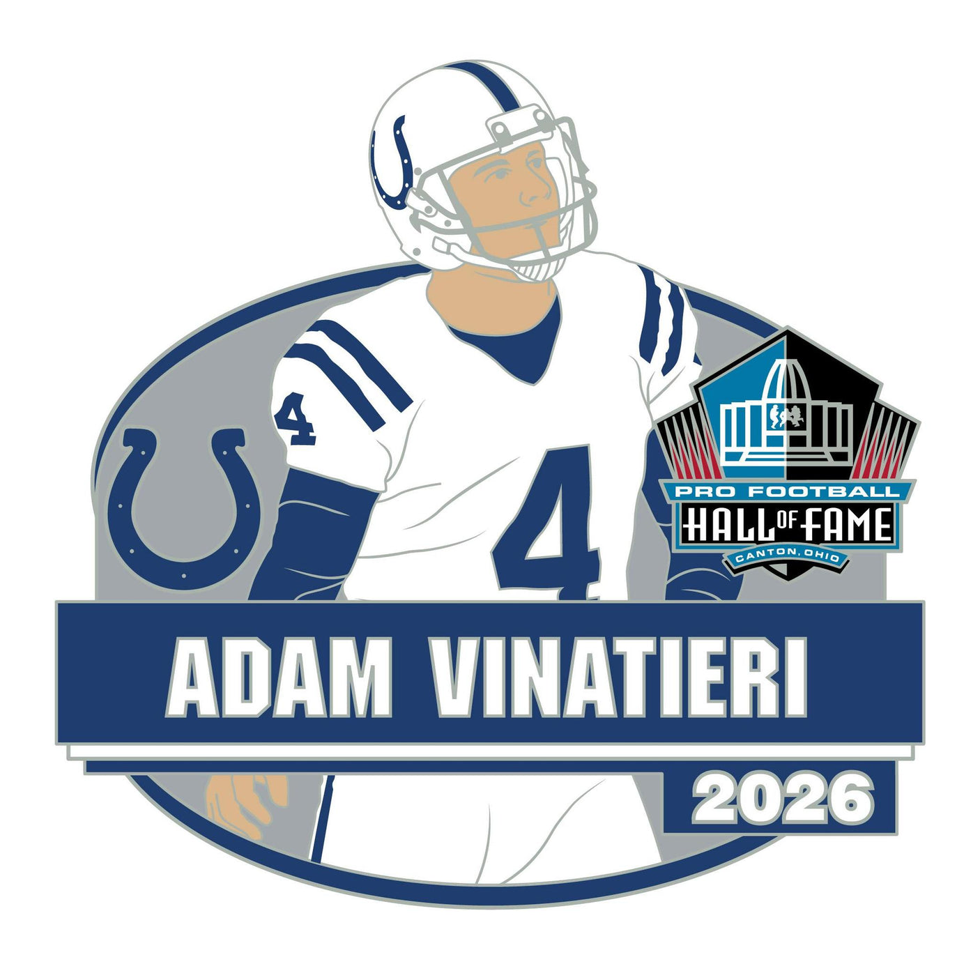 Adam Vinatieri Colts Class of 2026 Action Pin