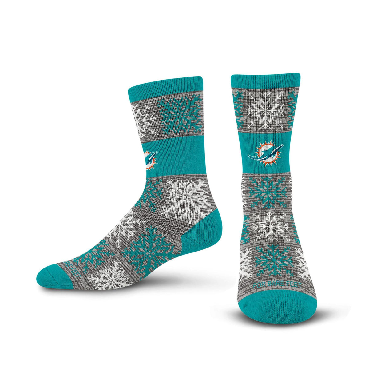 Dolphins 2026 Big Snowflakes Sock Pro Football Hall of Fame