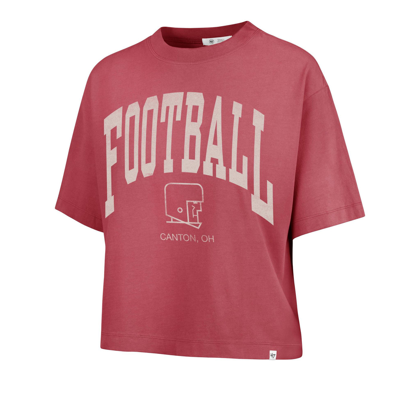 Hall of Fame 2025 '47 Brand Women's Shale Montauk Helmet Logo Crop T-Shirt