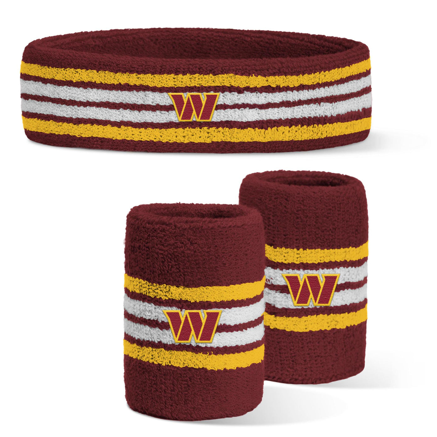 Commanders 2025 Headband and Wristband 3-Piece Combo