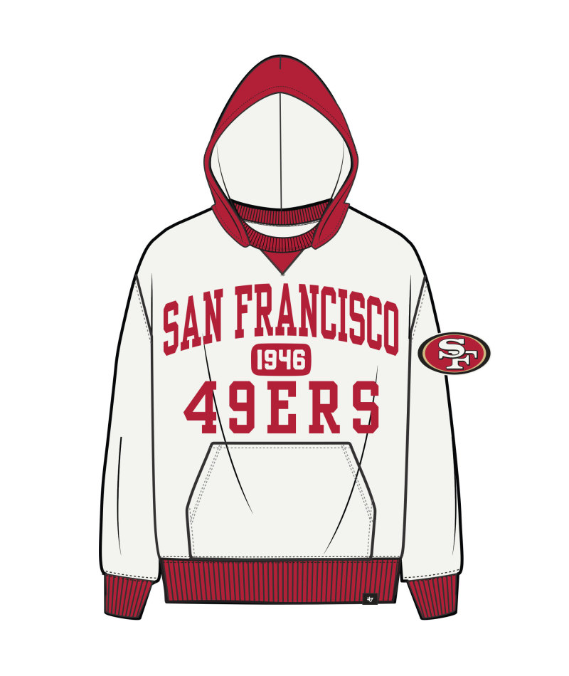 49ers 2025 '47 Brand Men's Skipper Original Hoodie
