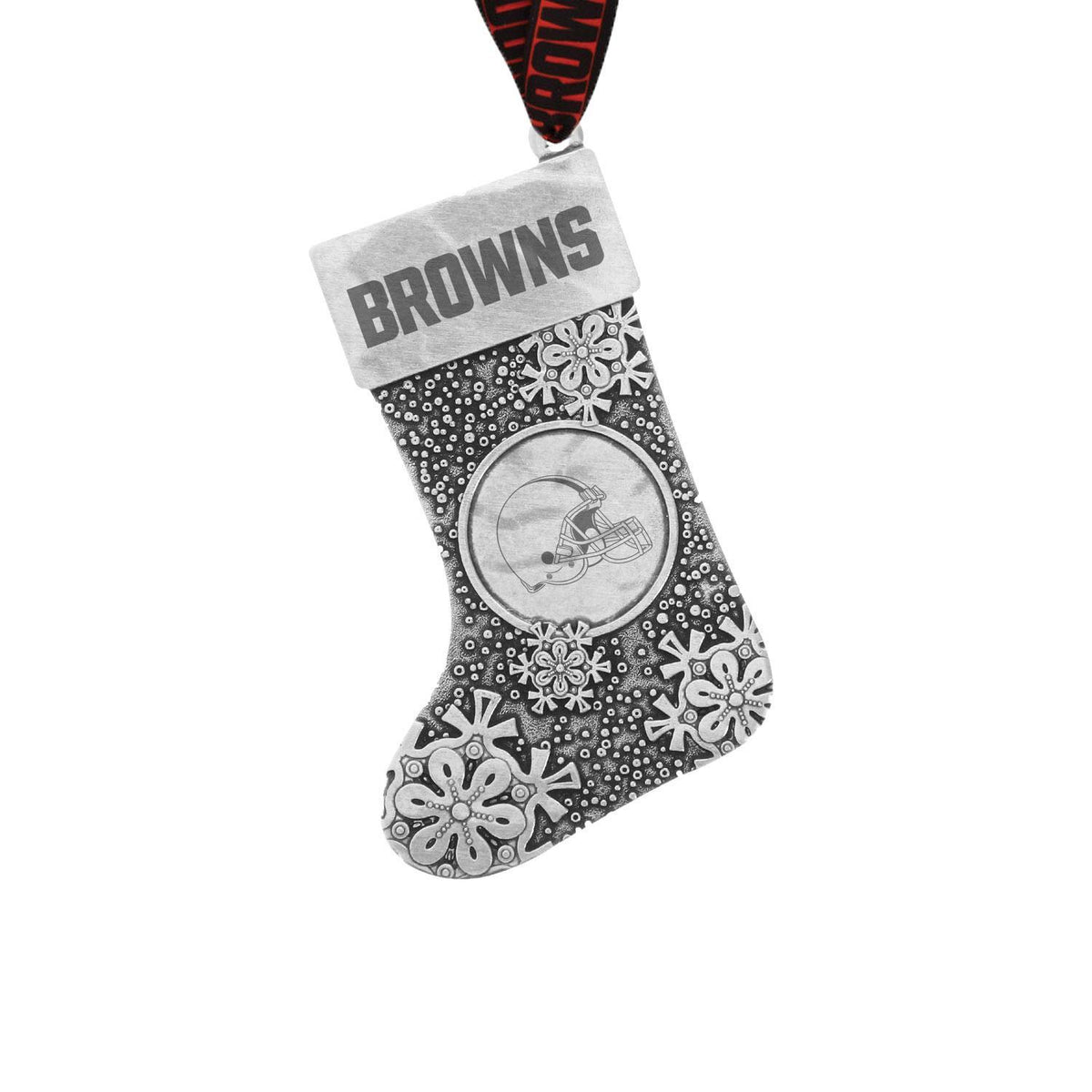 Browns Snowflake Stocking Ornament