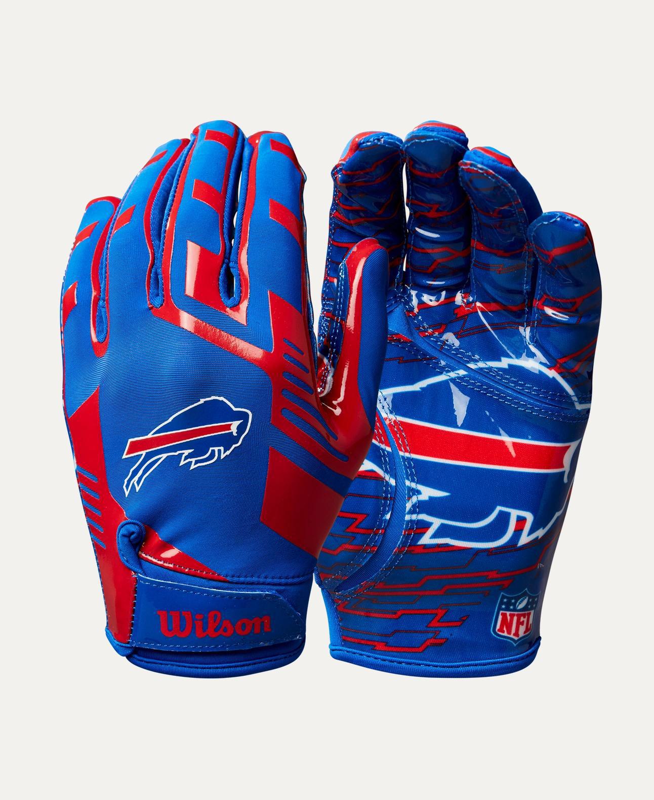 Bills 2025 Wilson Youth NFL Stretch Fit Receivers Gloves