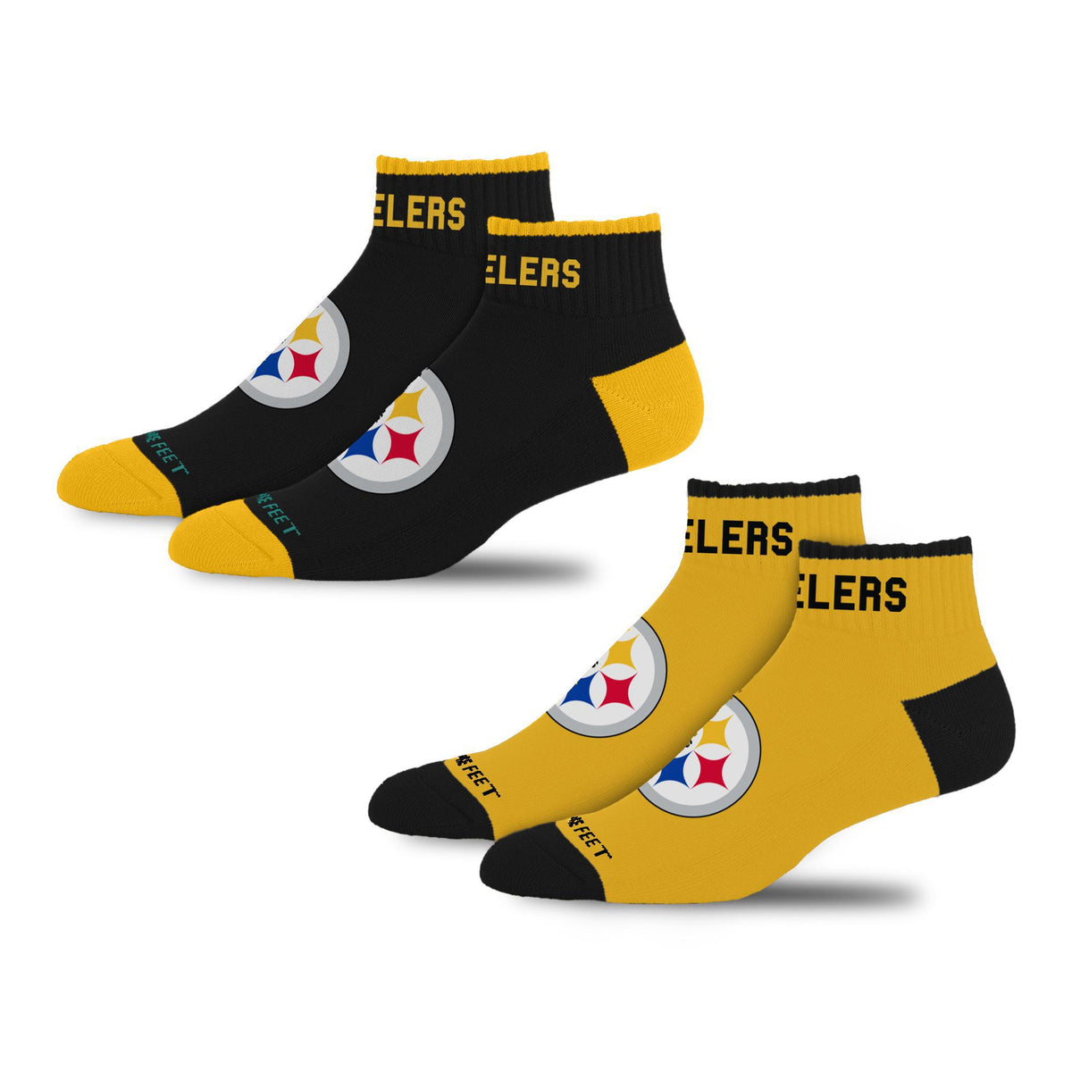 Steelers 2025 2-Pack Front & Center Socks Pro Football Hall of Fame