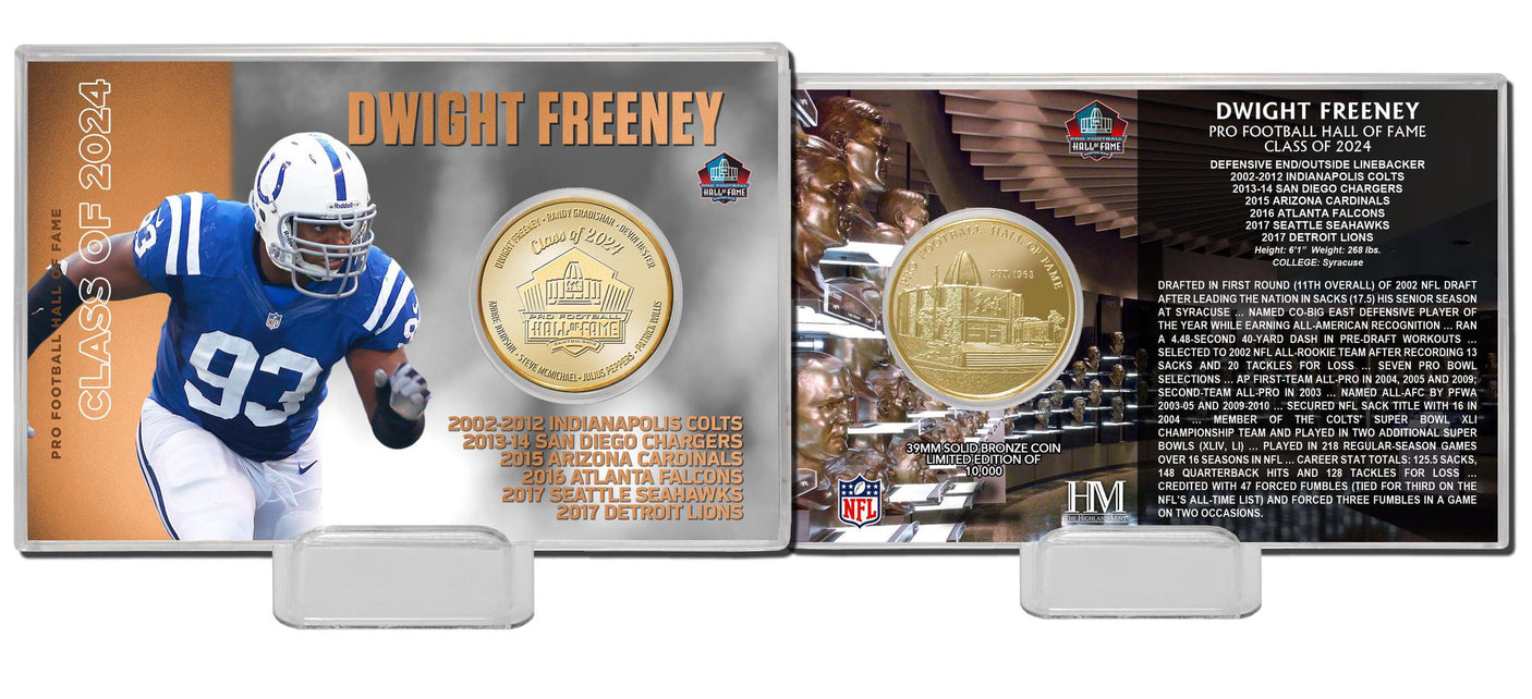 Dwight Freeney Class of 2024 Coin Card- DS