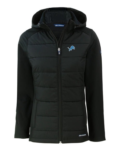 Lions Cutter and Buck Women's Evoke Eco Hybrid Hooded Jacket