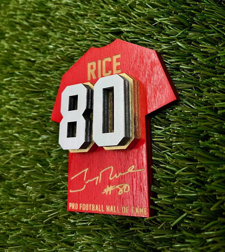 Jerry Rice Wood Jersey Jumbo Magnet