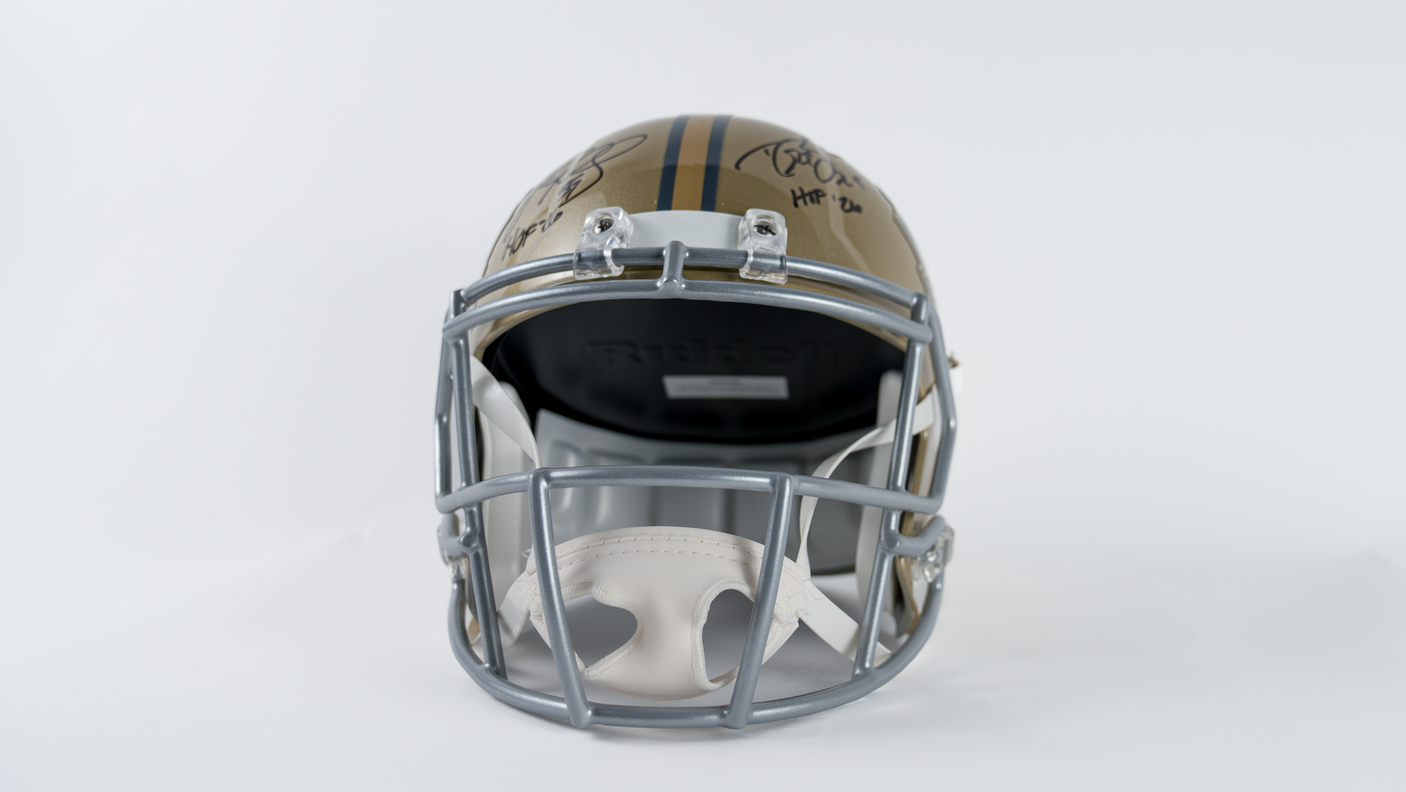 Class of 2026 Autographed Hall of Fame Gold Speed Replica Helmet