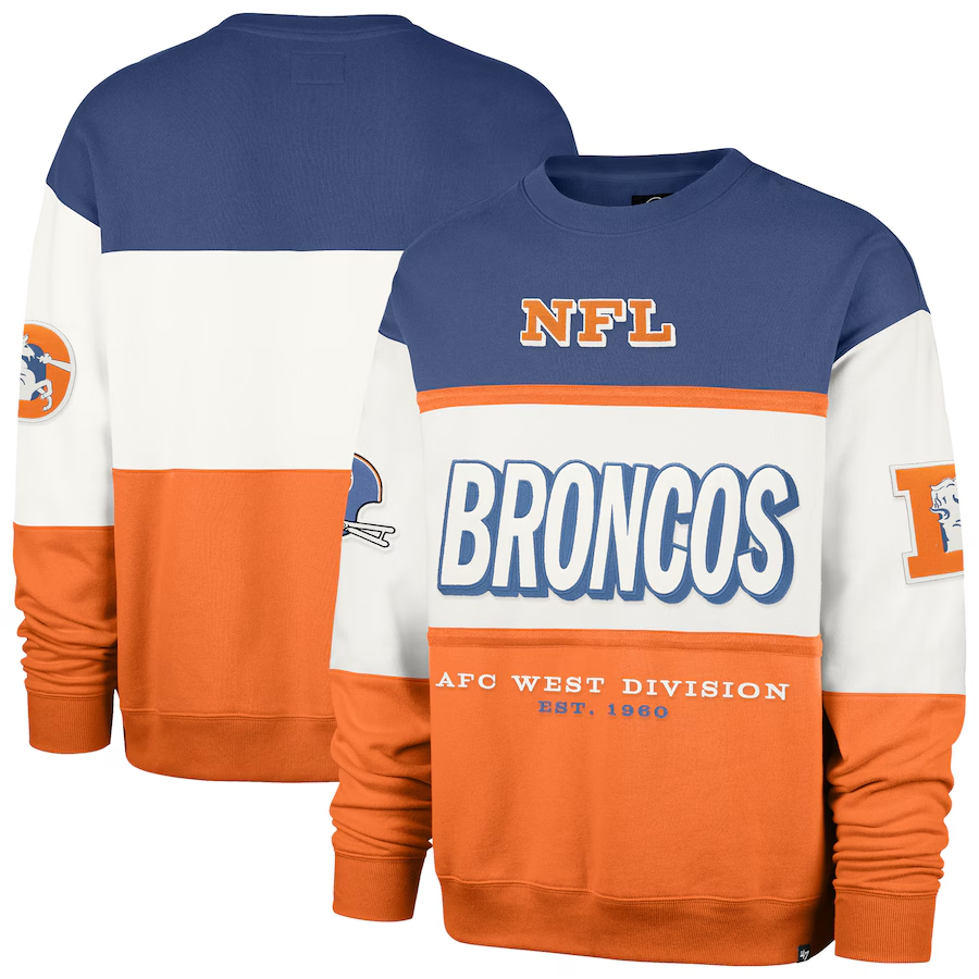 Broncos 2025 '47 Brand Men's Breeze By Maximalist Crewneck
