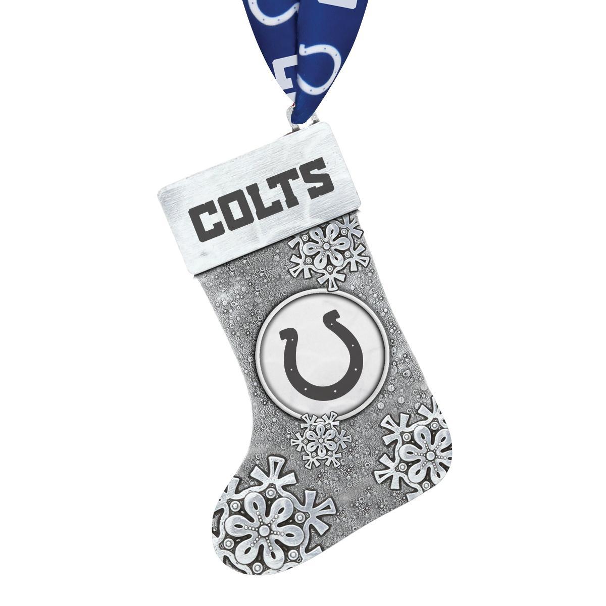 Colts Snowflake Stocking Ornament