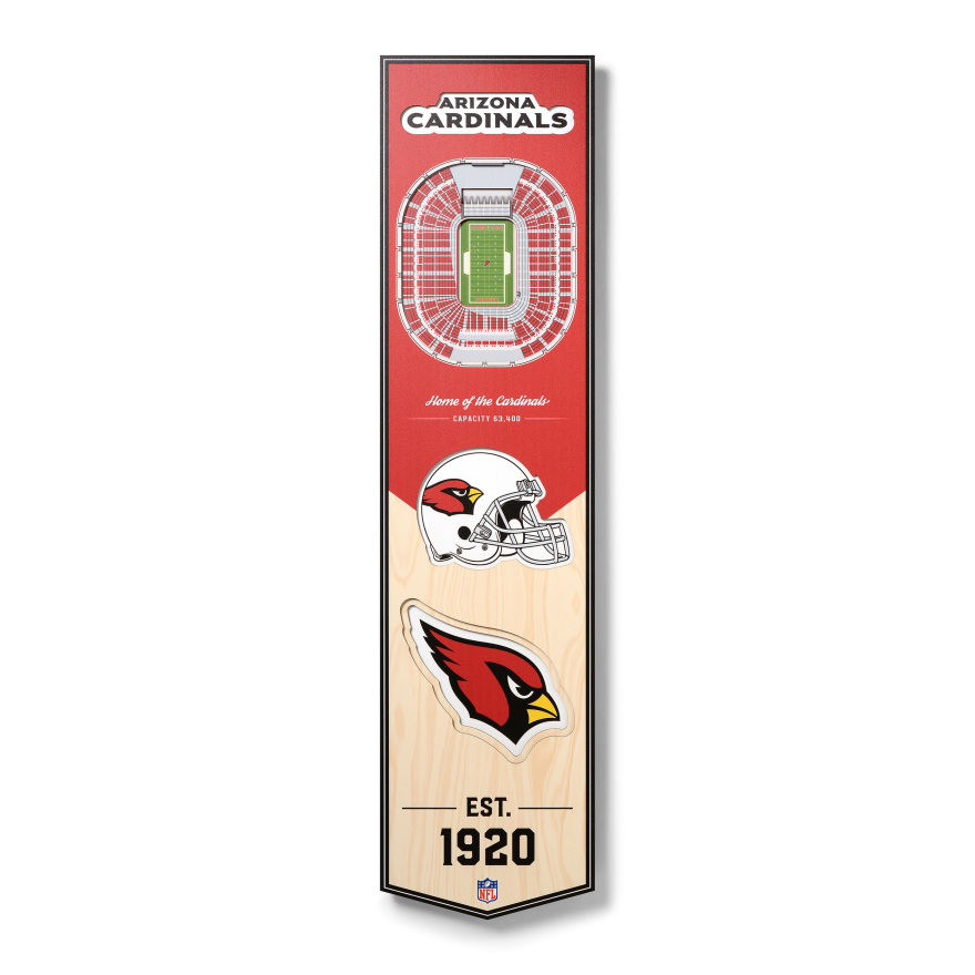 Cardinals 8" x 32" 3D Stadiumview Banner