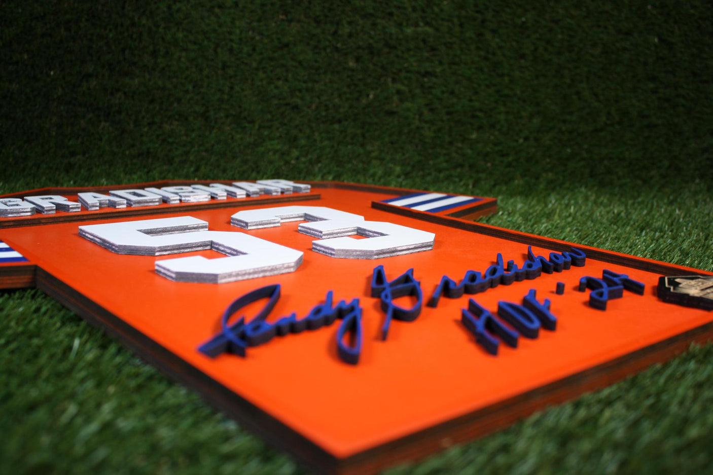 Randy Gradishar Wood Jersey 3D Sign